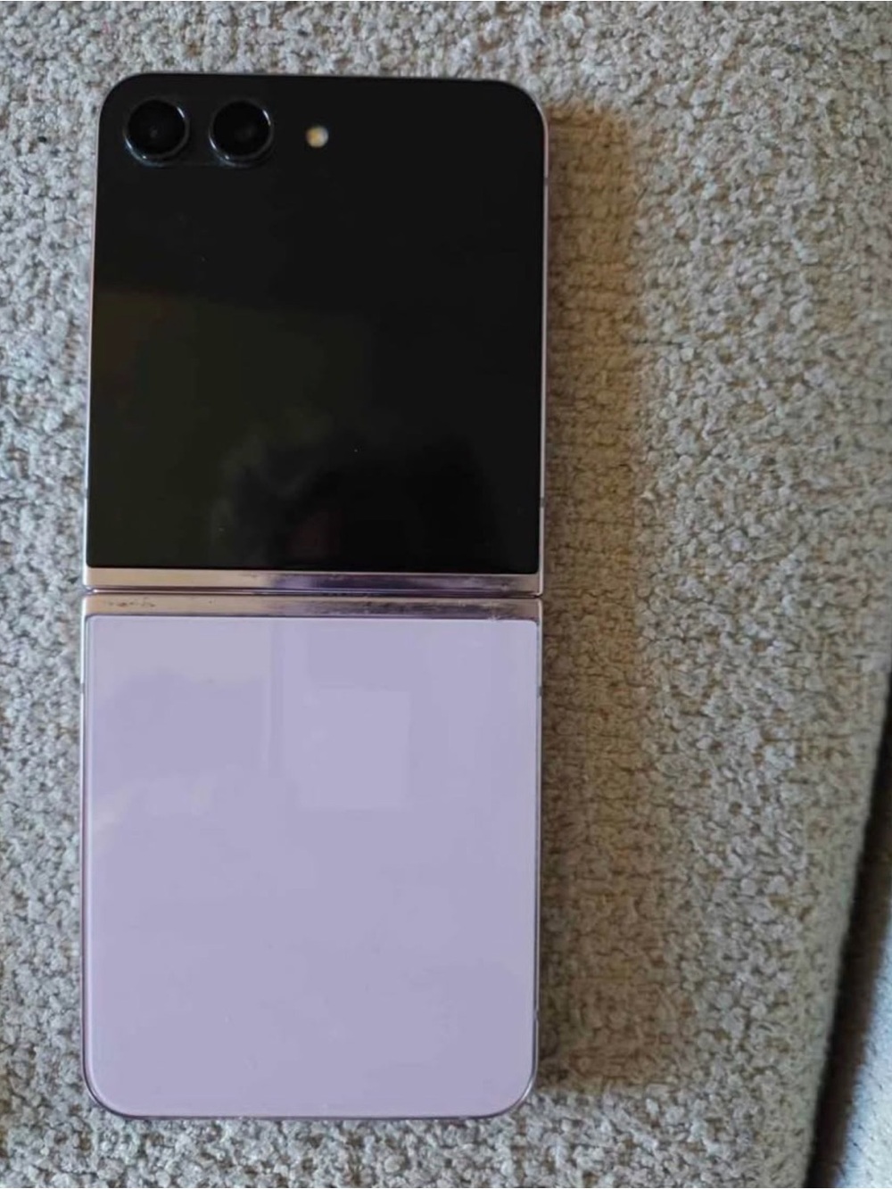 Samsung Lavender and Black Foldable Galaxy Phone